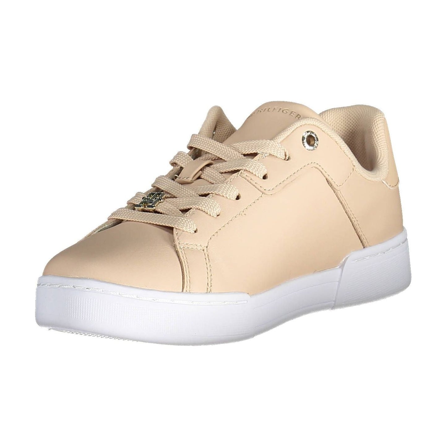 Tommy Hilfiger Pink Leather Women Sneaker Tommy Hilfiger