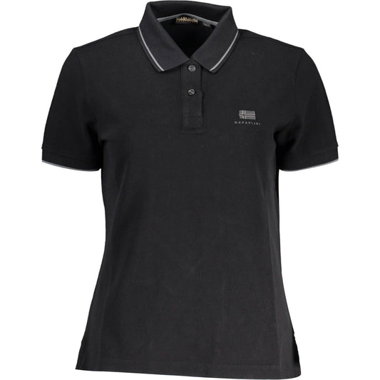 Napapijri Black Cotton Women Polo Shirt Napapijri