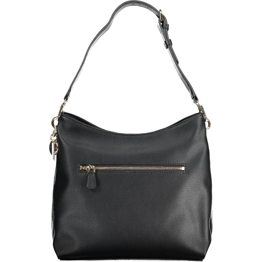 Chic Black Polyurethane Shoulder Bag