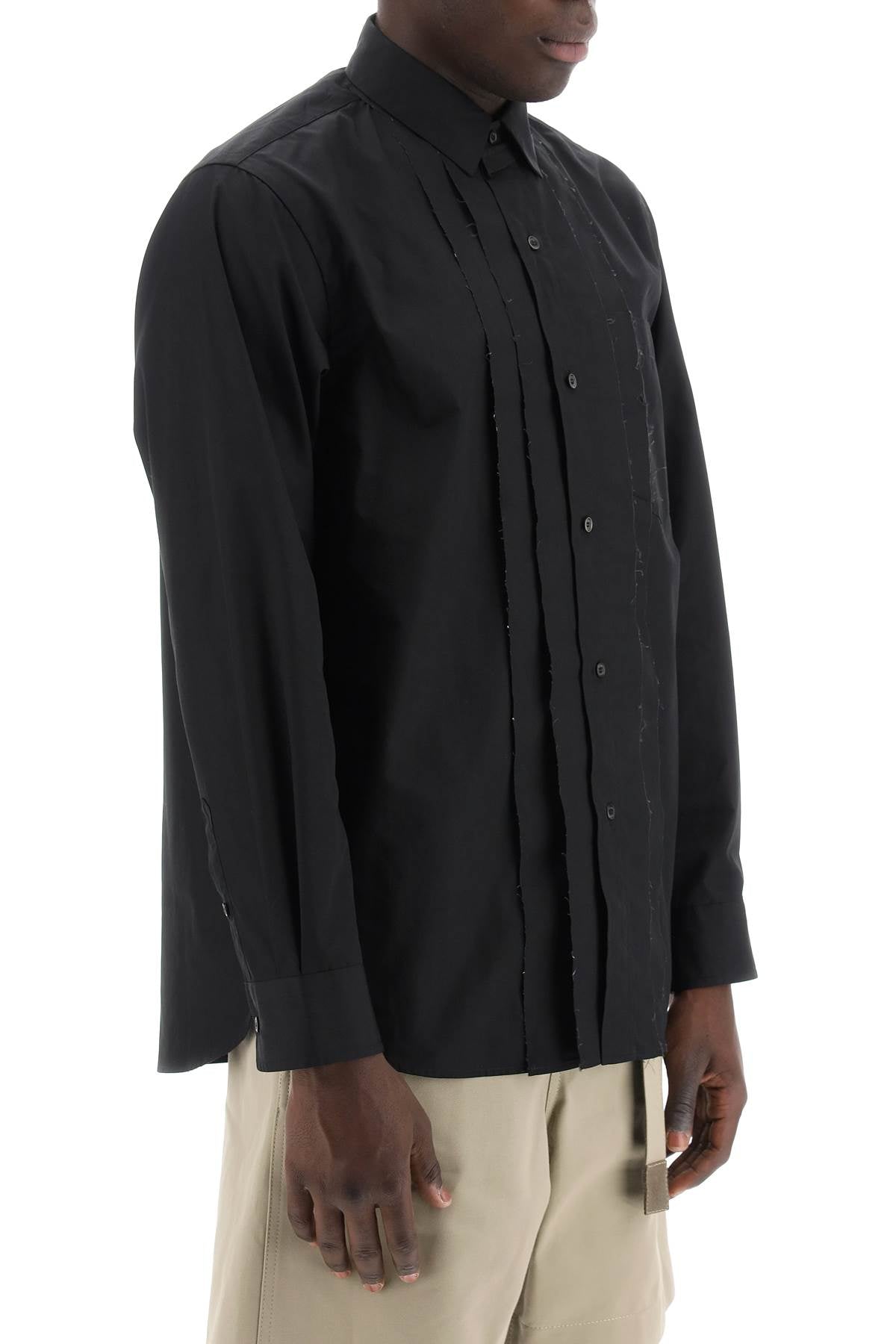 Sacai layered poplin effect shirt with Shirts Sacai