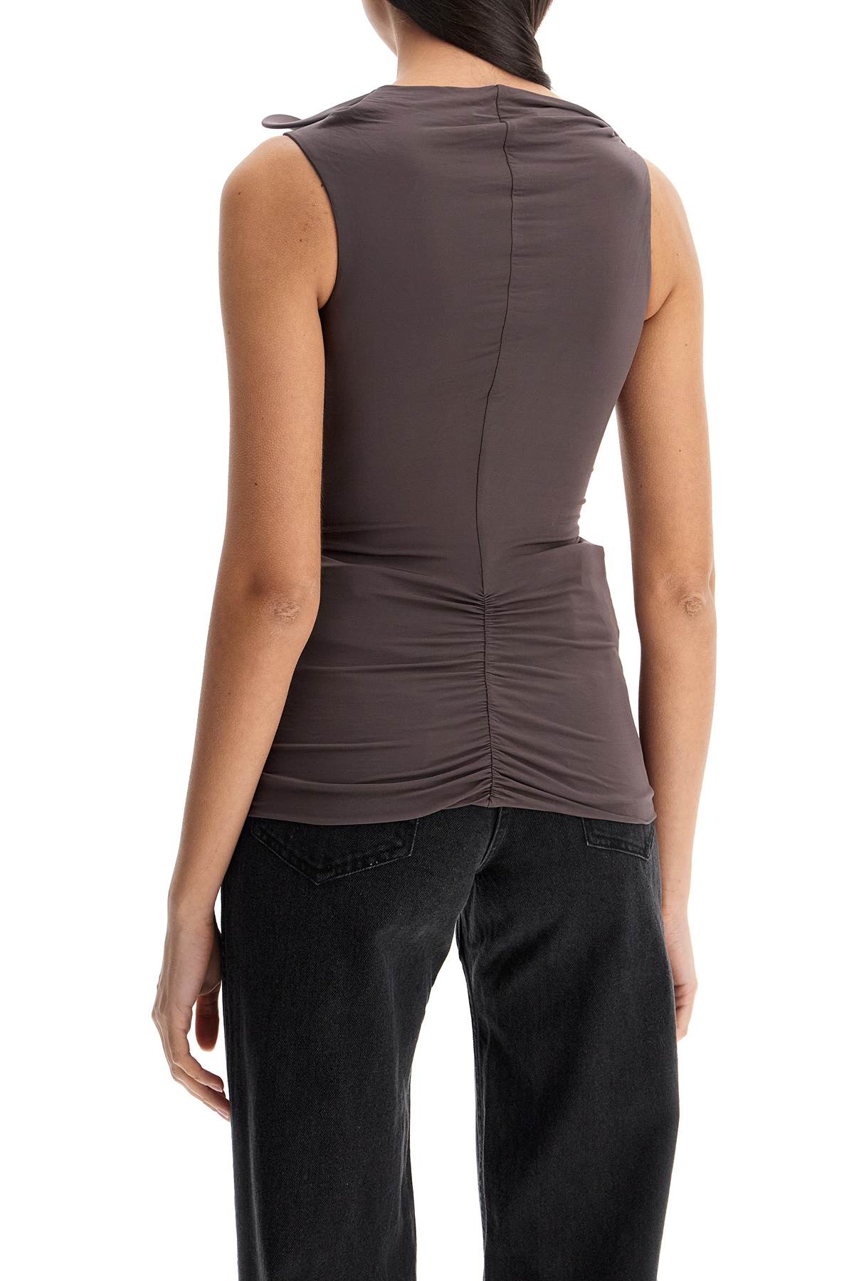 Christopher Esber smoke gray viscose tank top with wide neckline Topwear Christopher Esber