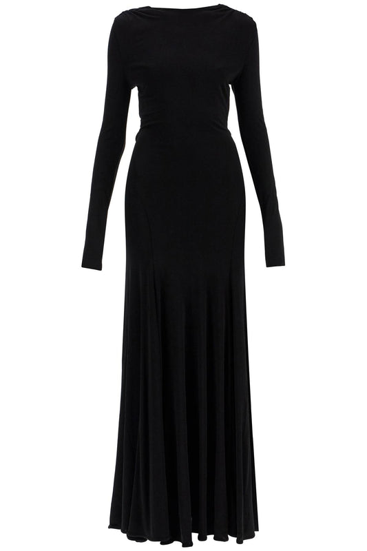 Christopher Esber long black viscose maxi dress with copper and stone decoration Dresses Christopher Esber