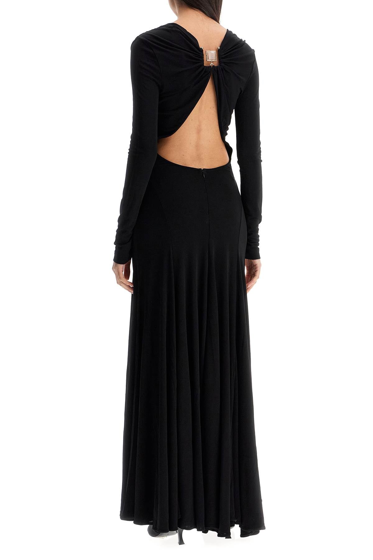 Christopher Esber long black viscose maxi dress with copper and stone decoration Dresses Christopher Esber