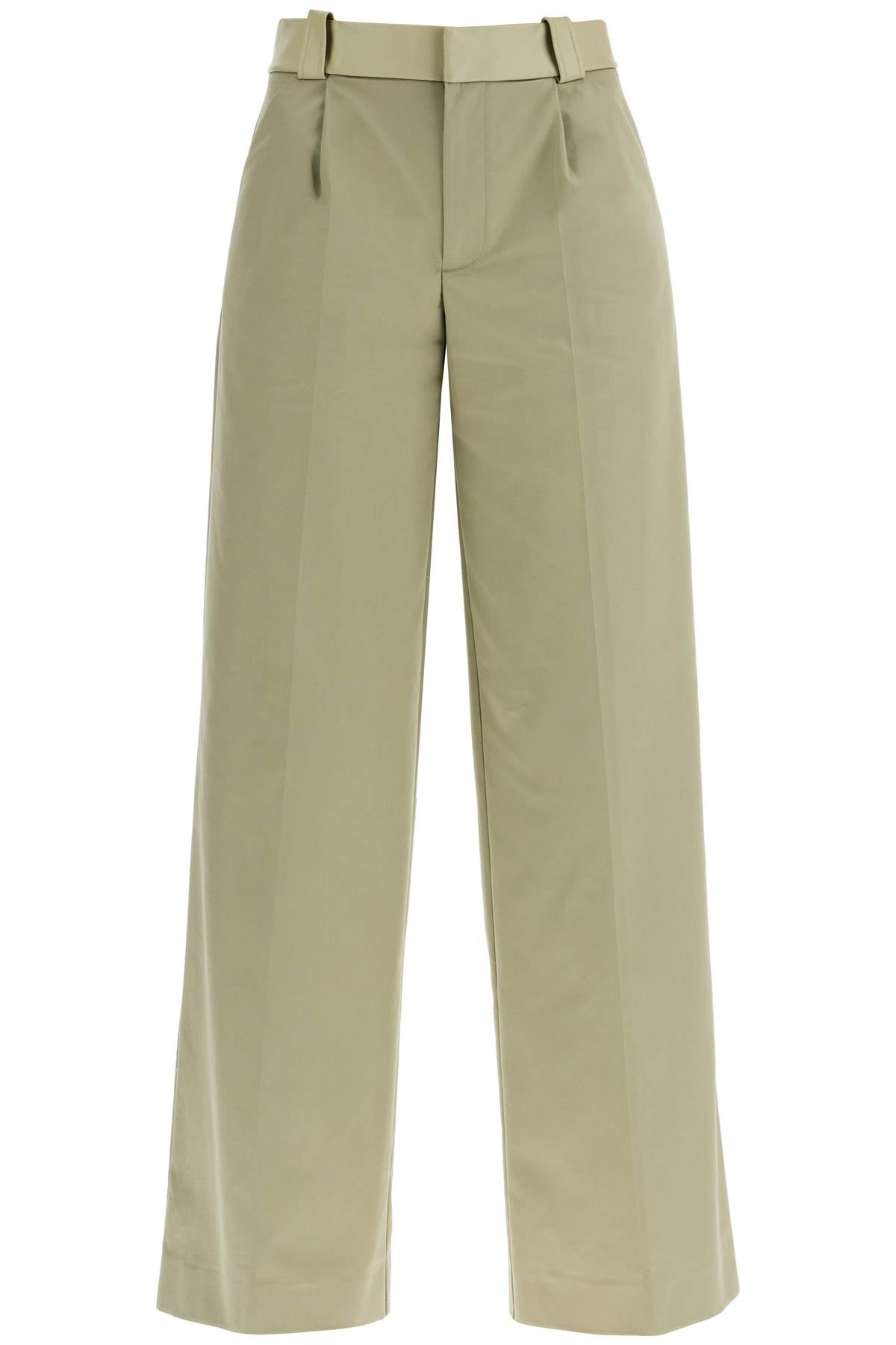 Christopher Esber wide leg green linseed cotton trousers Trousers Christopher Esber