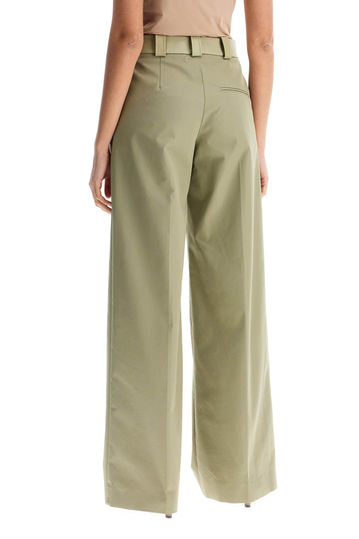 Christopher Esber wide leg green linseed cotton trousers Trousers Christopher Esber