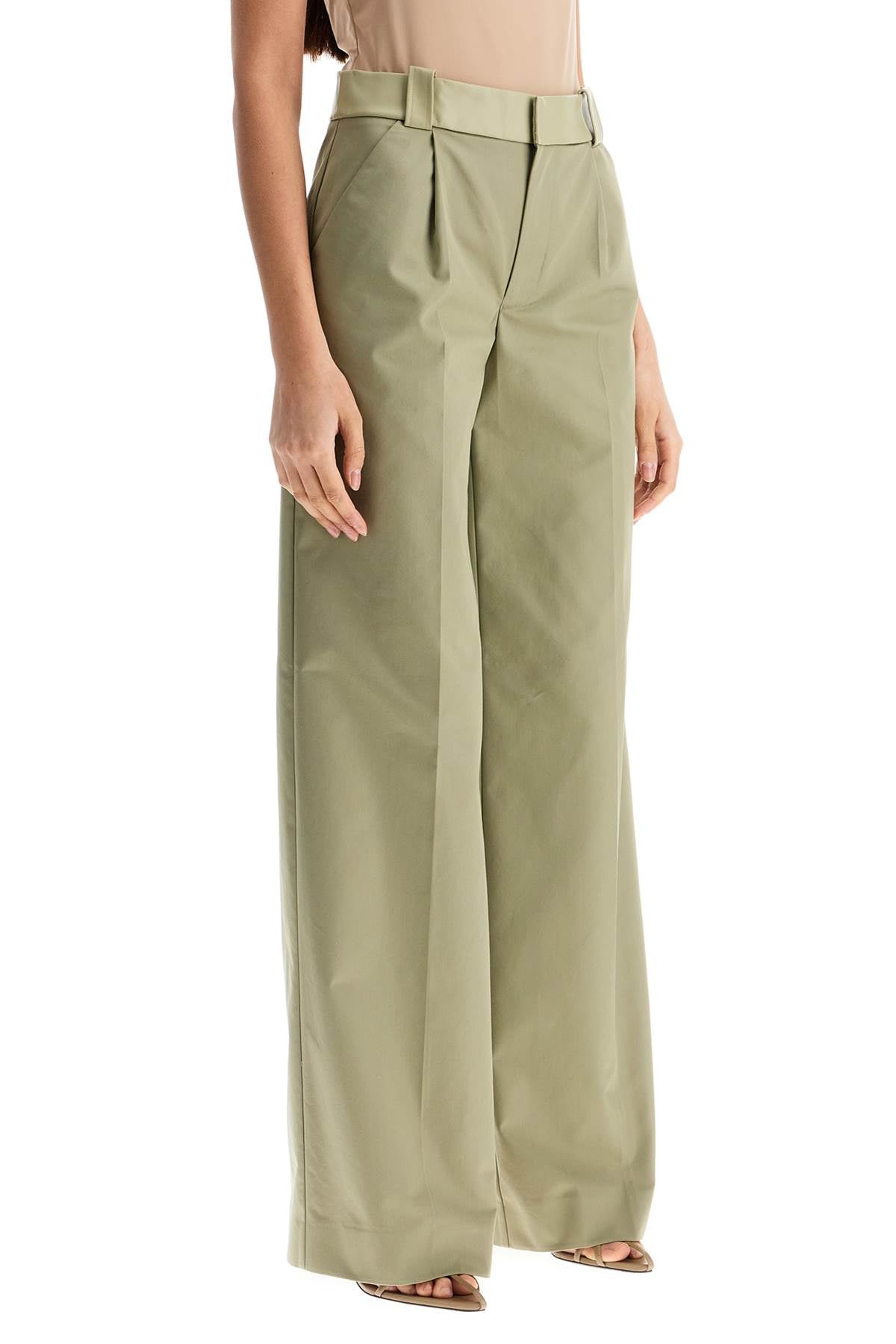 Christopher Esber wide leg green linseed cotton trousers Trousers Christopher Esber