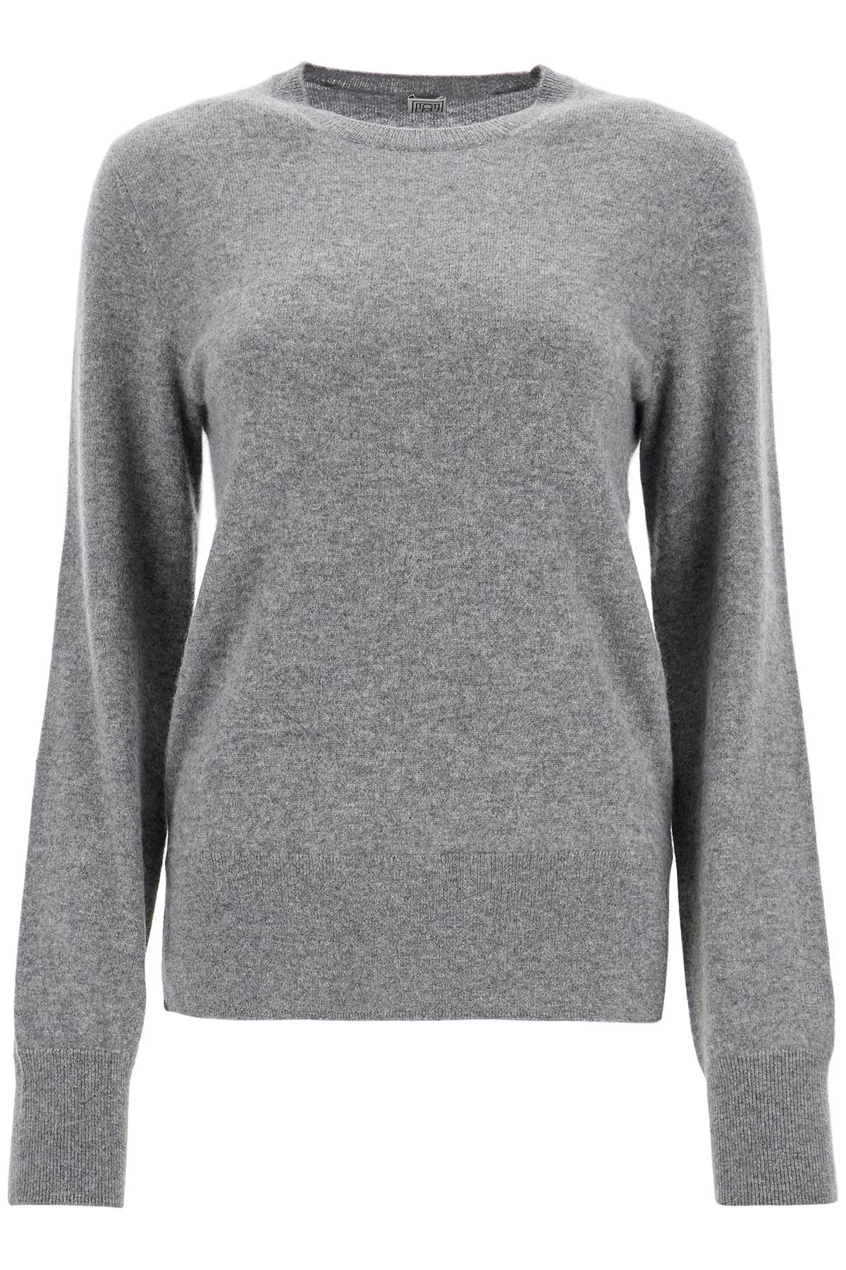 Toteme asymmetrical grey mélange cashmere sweater Knitwear Toteme