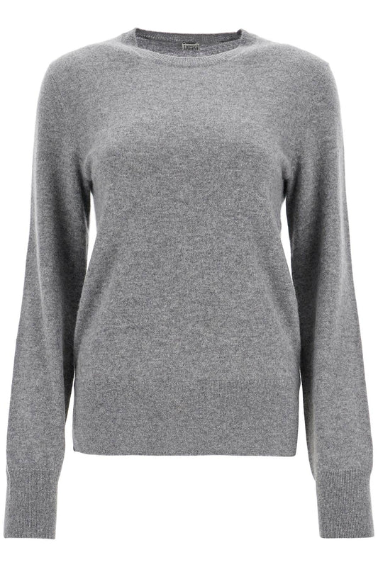 Toteme asymmetrical grey mélange cashmere sweater Knitwear Toteme