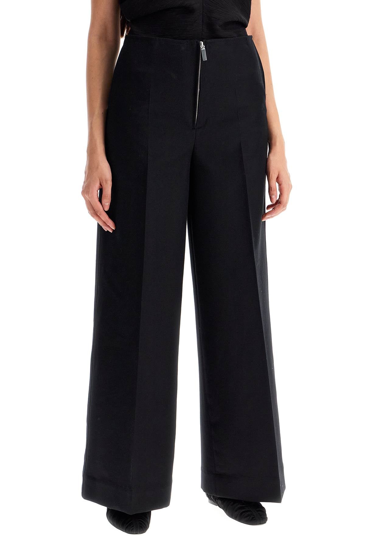 Toteme zip-front wide trousers Trousers Toteme