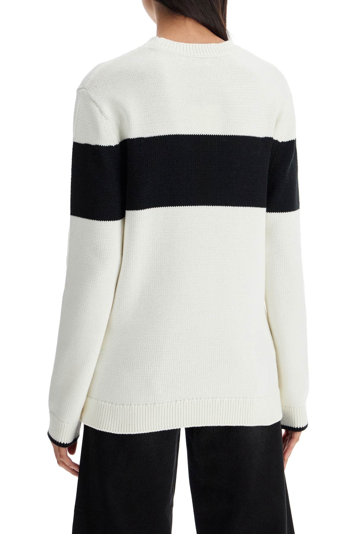 Toteme crewneck pullover with contrasting band Knitwear Toteme