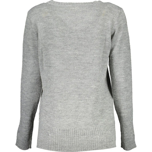 Elegant Long-Sleeved V-Neck Sweater