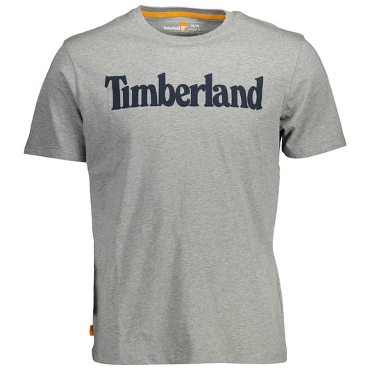 Timberland Gray Cotton Men T-Shirt Timberland