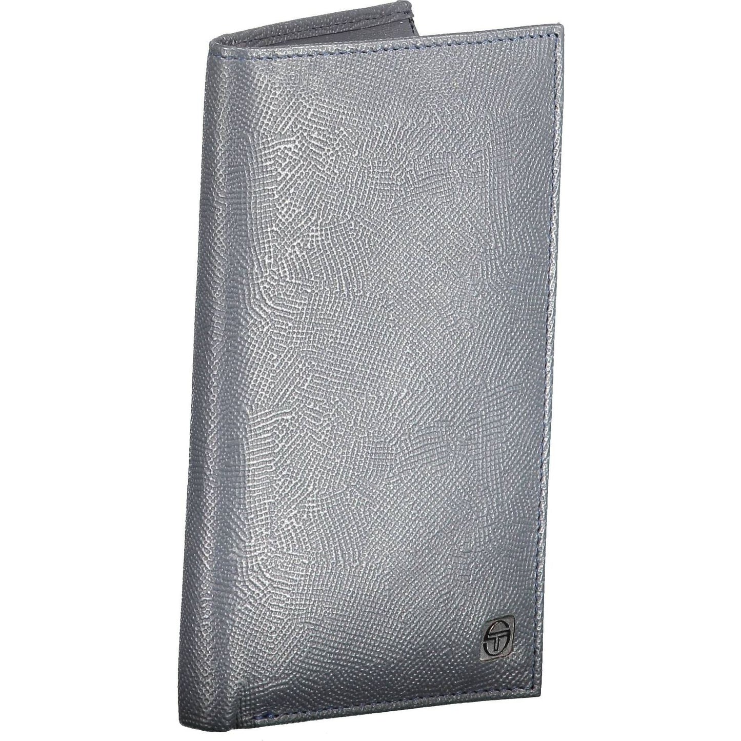 Sergio Tacchini Blue Leather Men Wallet Sergio Tacchini