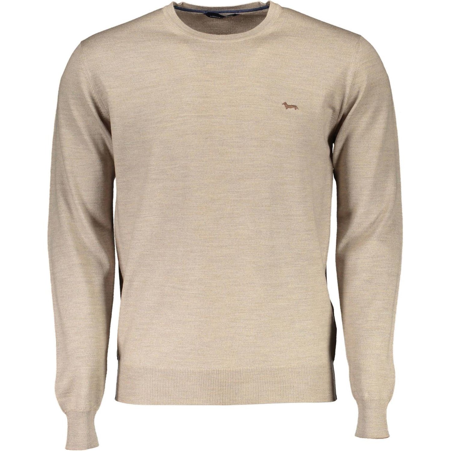 Harmont & Blaine Beige Wool Crew Neck Luxury Sweater Harmont & Blaine