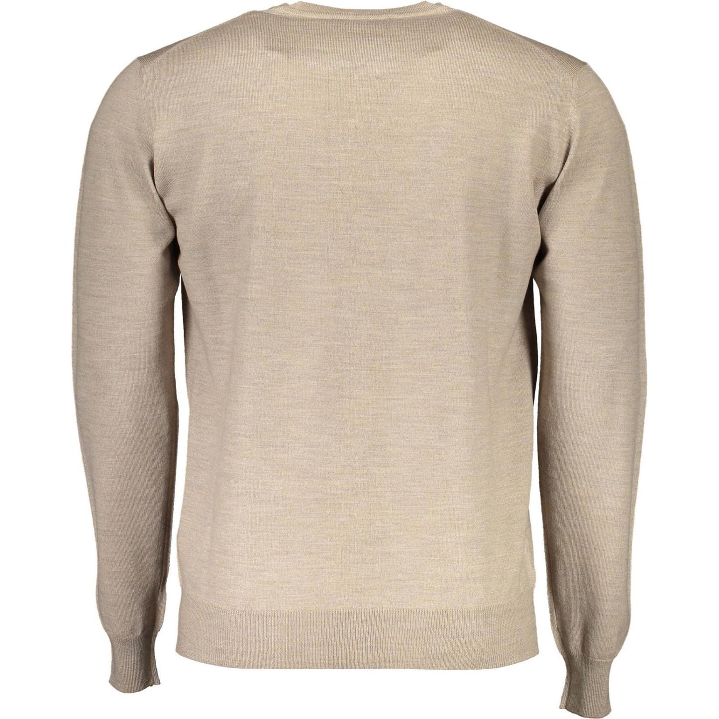 Harmont & Blaine Beige Wool Crew Neck Luxury Sweater Harmont & Blaine