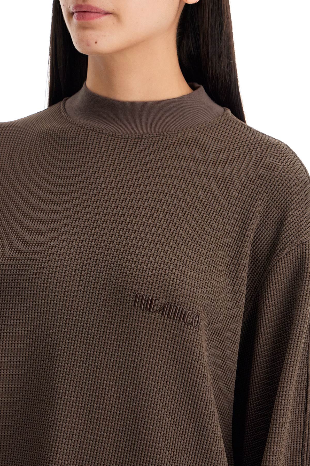 The Attico long-sleeved waffle jersey t Topwear The Attico