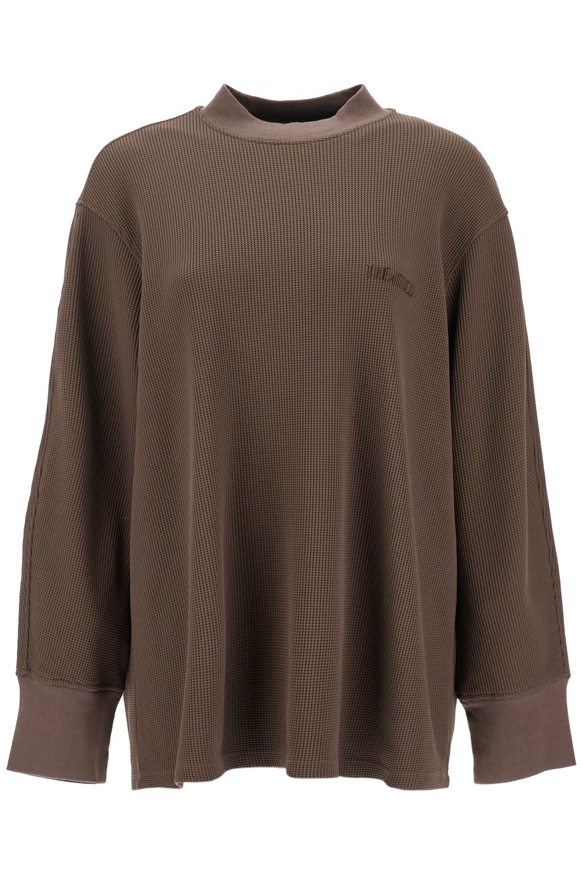 The Attico long-sleeved waffle jersey t Topwear The Attico