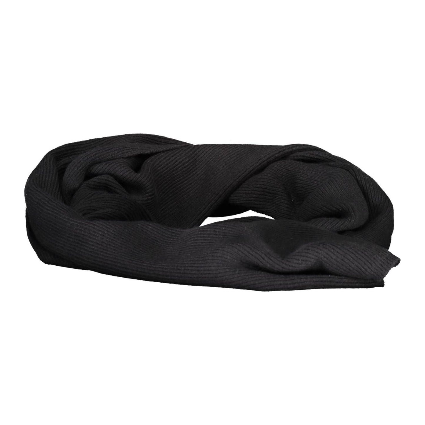 North Sails Black Cotton Men Scarf North Sails