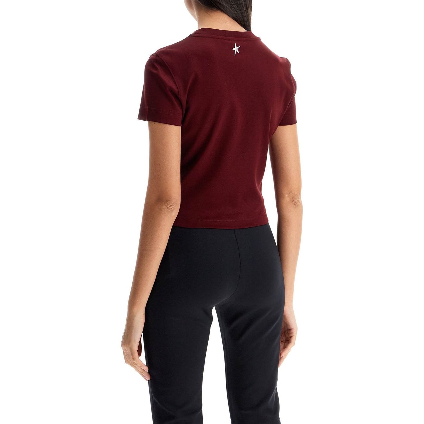 Mugler cropped t-shirt with piercing Topwear Mugler