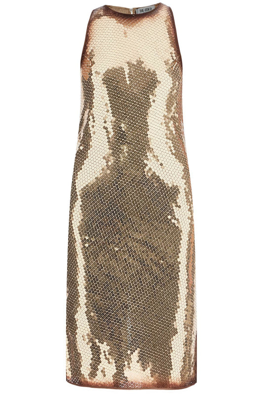 The Attico gold sequin mini dress without sleeves Dresses The Attico