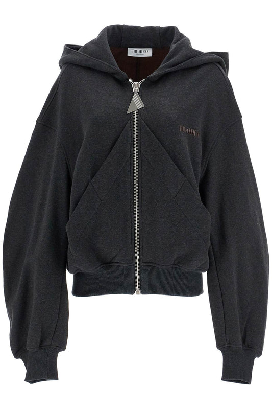 The Attico oversized black gradient zip hoodie Topwear The Attico