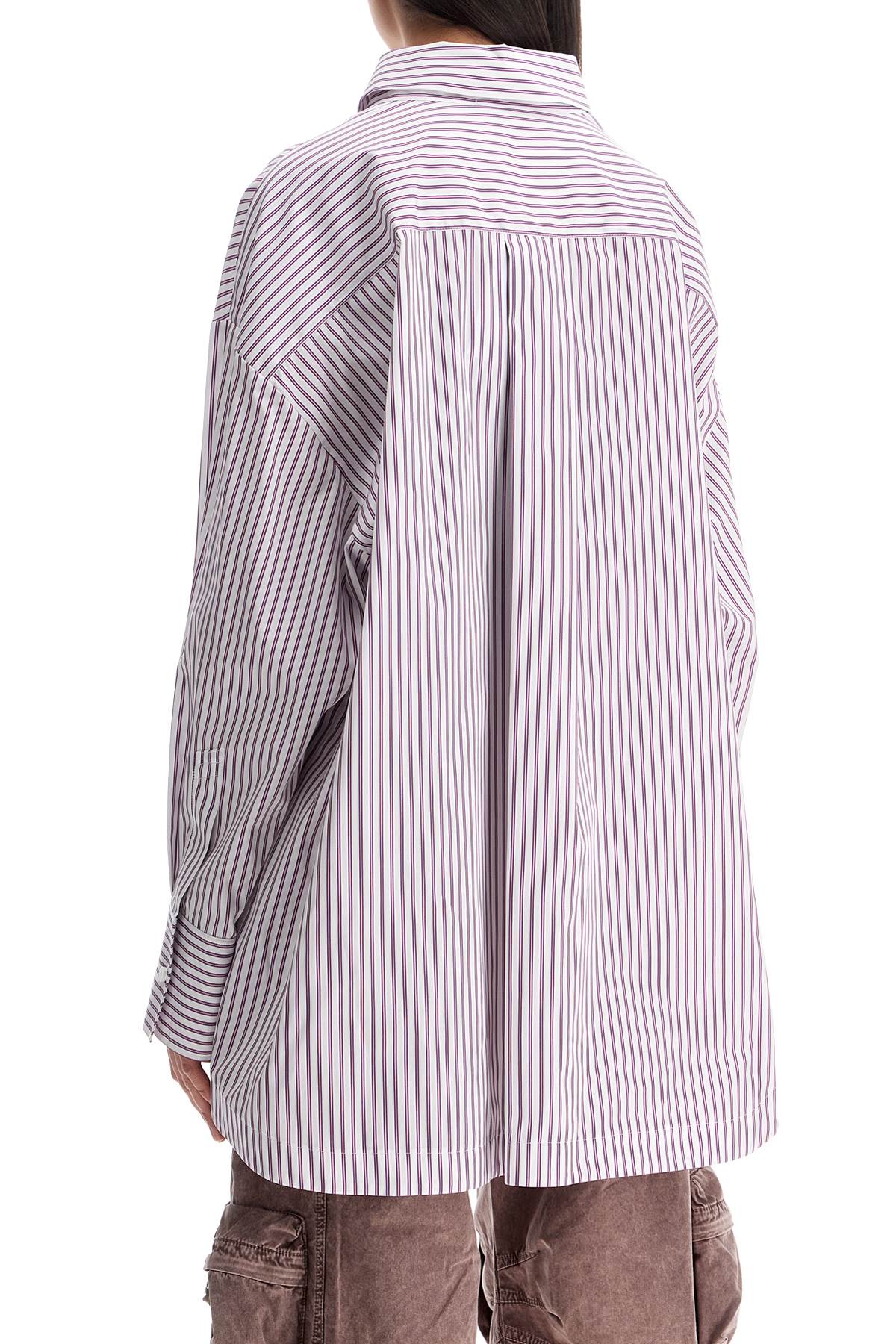 The Attico white and purple striped oversized shirt Topwear The Attico