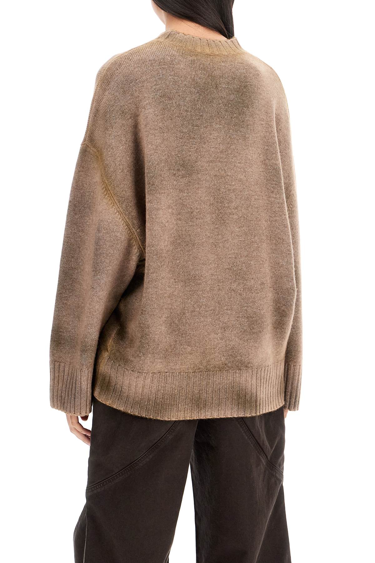 The Attico asymmetric wool and cashmere pullover Knitwear The Attico