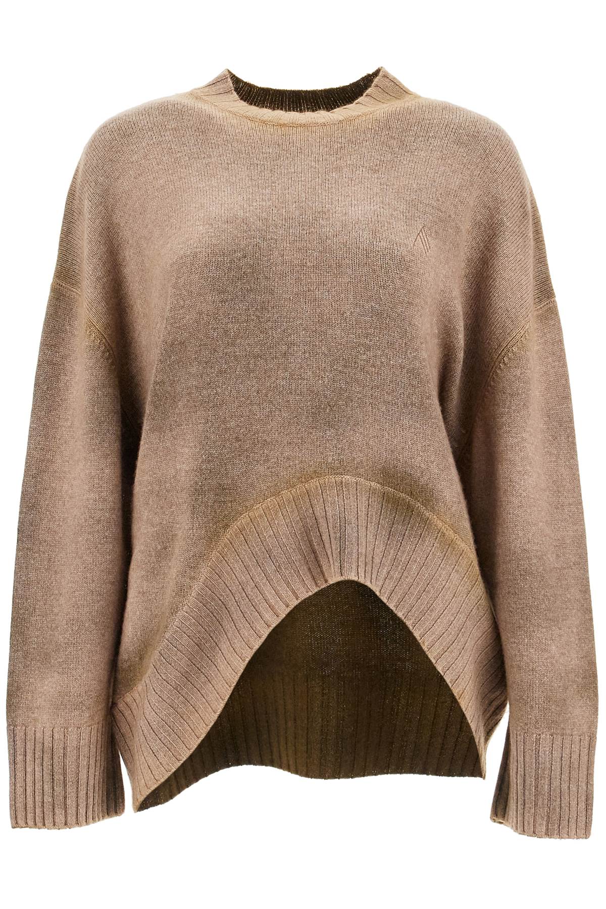 The Attico asymmetric wool and cashmere pullover Knitwear The Attico