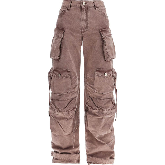 The Attico high-waisted wide-leg cargo pants washed mauve Trousers The Attico