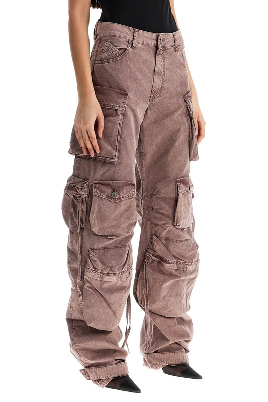 The Attico high-waisted wide-leg cargo pants washed mauve Trousers The Attico