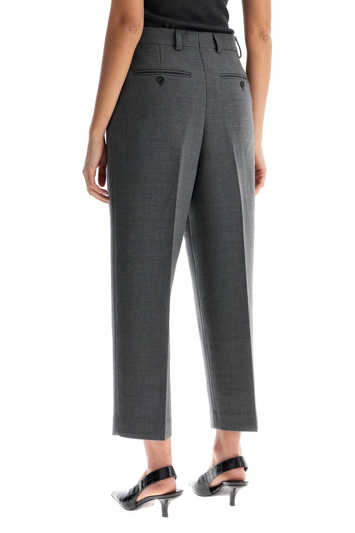 Toteme gray melange recycled fabric pleated trousers Trousers Toteme