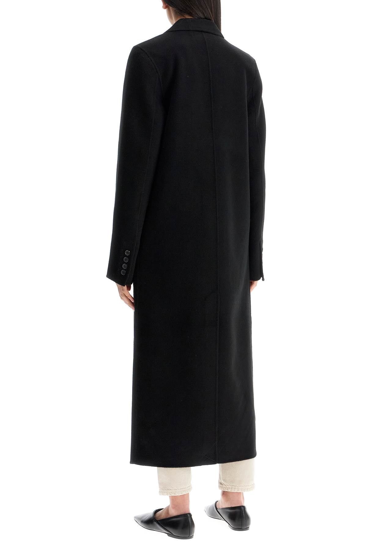 Toteme classic doublé long black wool coat Jackets Toteme