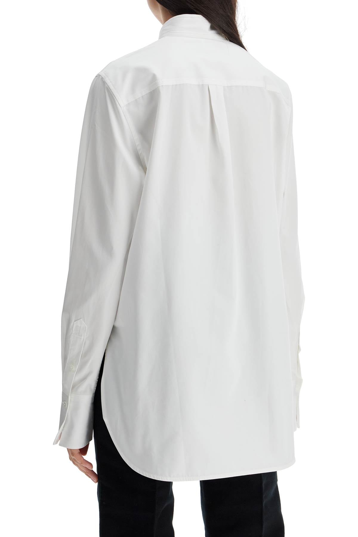 Toteme white asymmetrical organic cotton tuxedo shirt Topwear Toteme