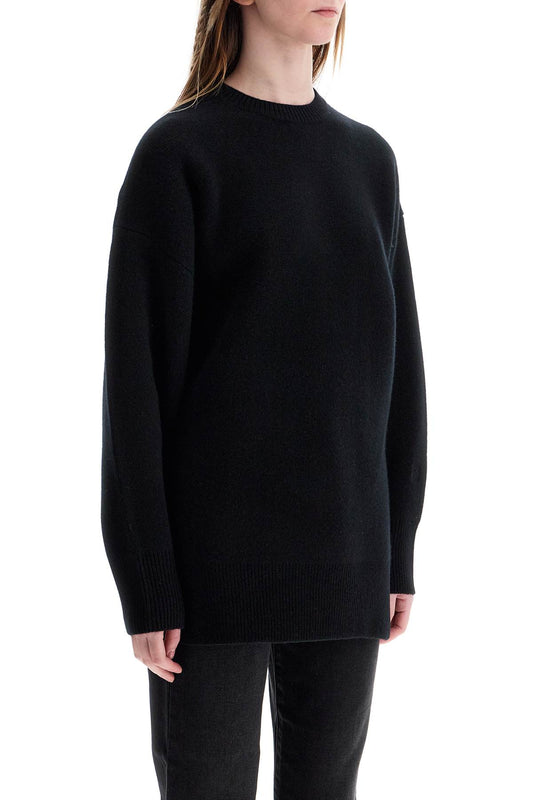 Toteme oversized black wool and cashmere sweater Knitwear Toteme