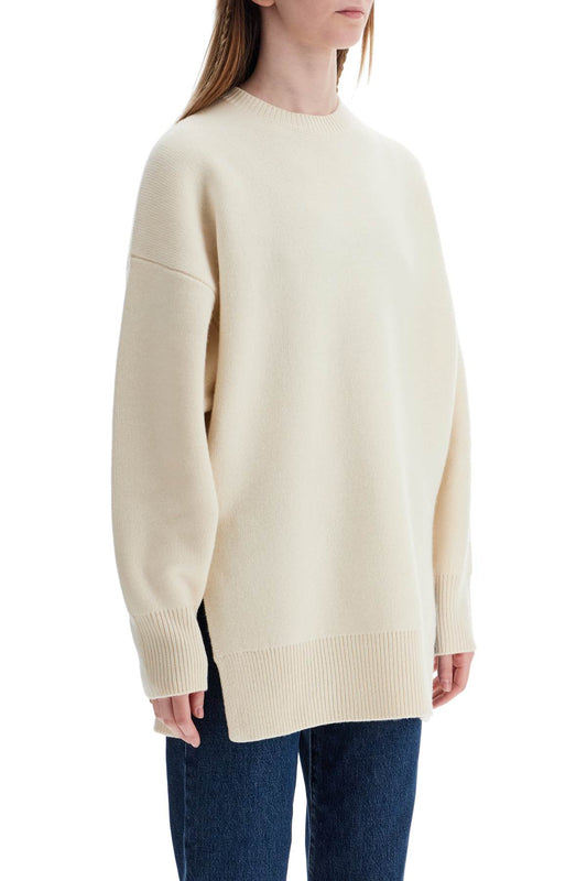 Toteme white fine knit wool and cashmere sweater Knitwear Toteme