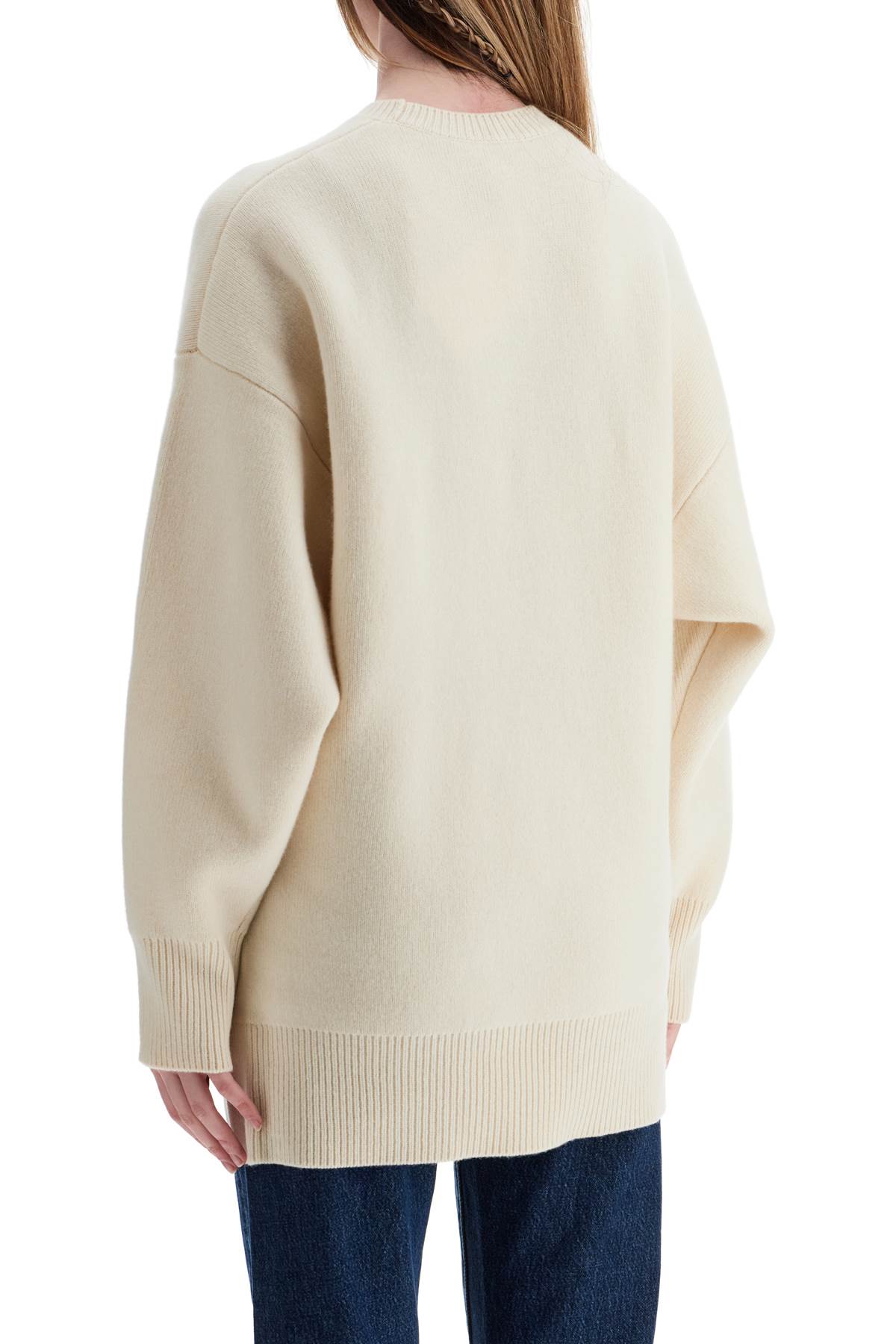 Toteme white fine knit wool and cashmere sweater Knitwear Toteme