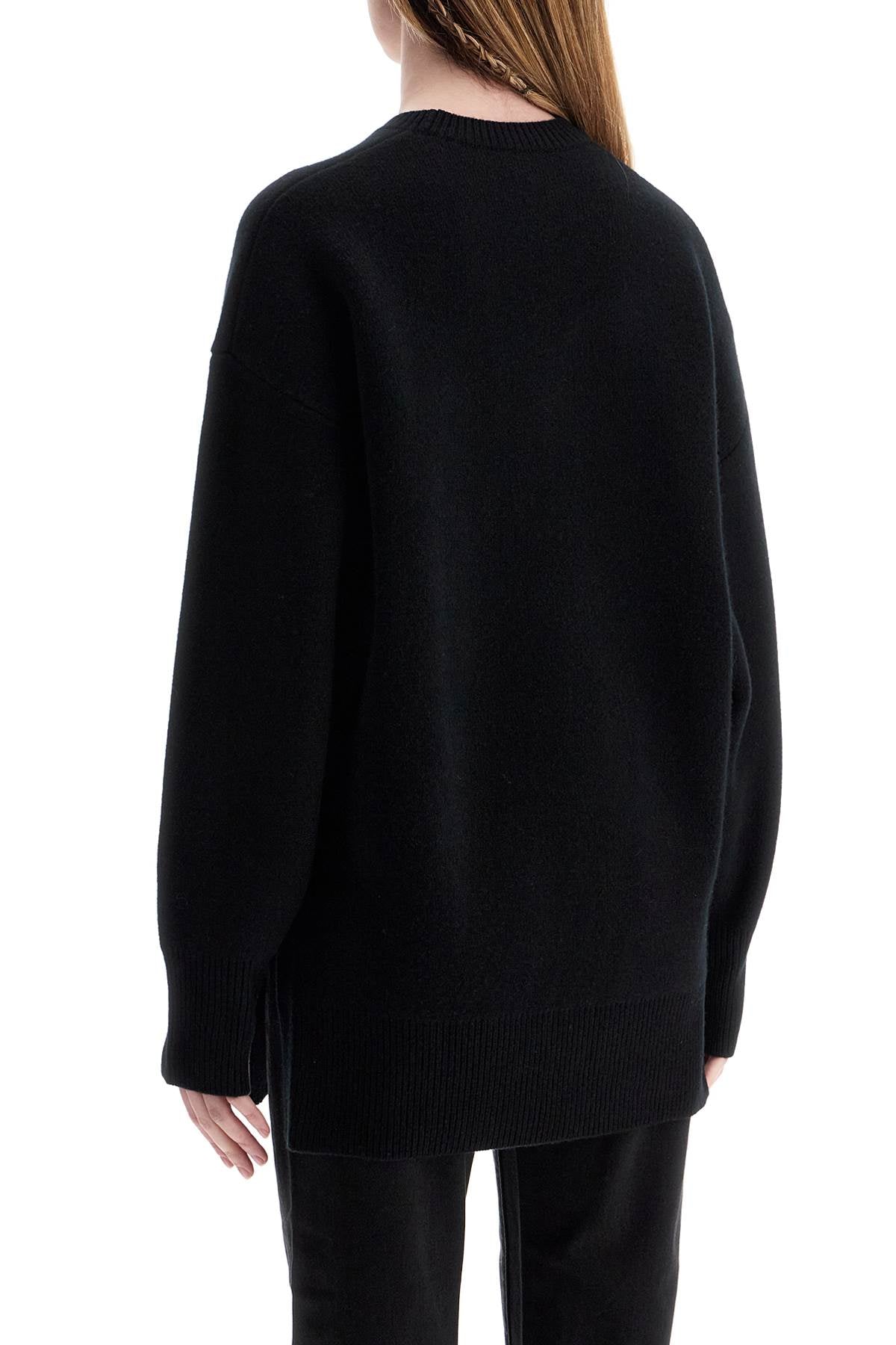 Toteme oversized black wool and cashmere sweater Knitwear Toteme