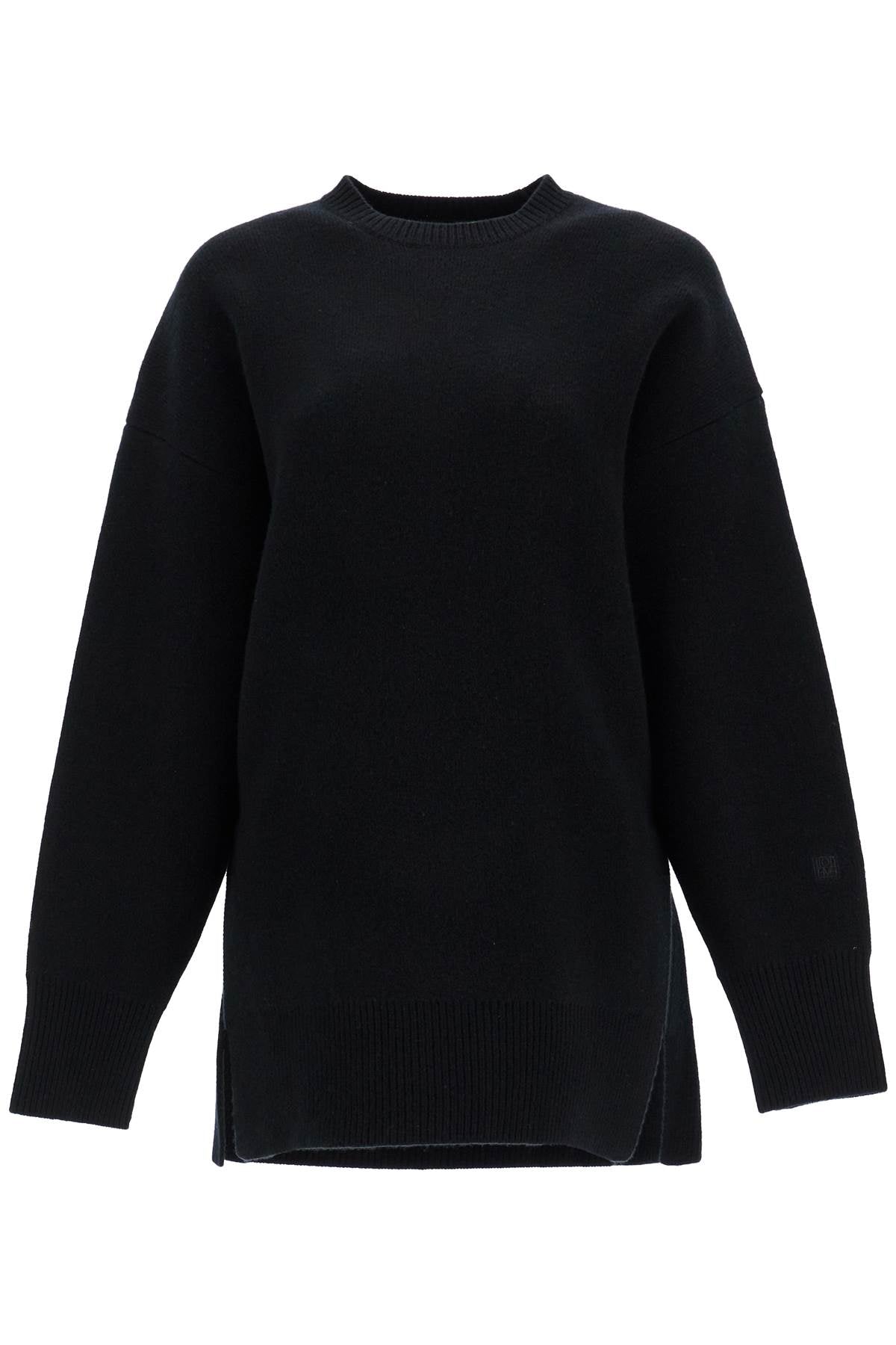 Toteme oversized black wool and cashmere sweater Knitwear Toteme