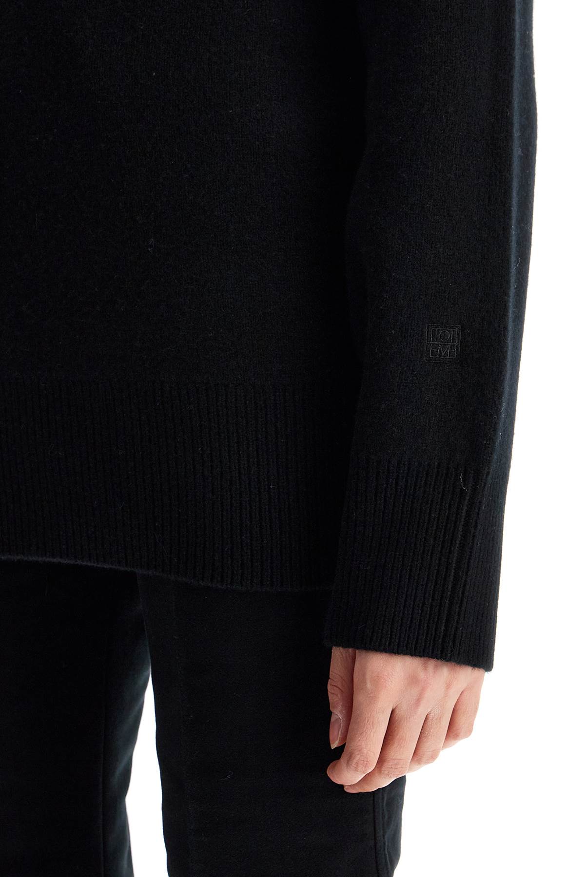 Toteme black rws wool and cashmere turtleneck sweater Knitwear Toteme