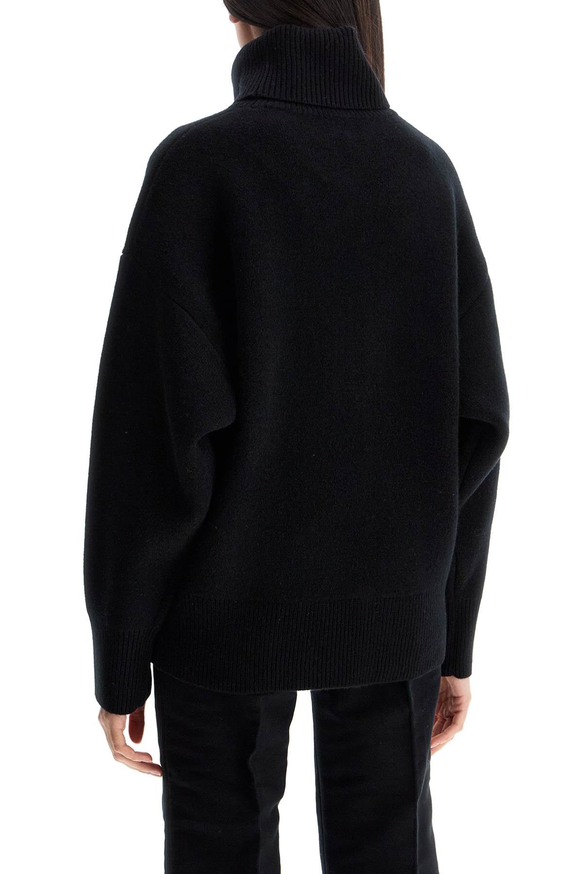 Toteme black rws wool and cashmere turtleneck sweater Knitwear Toteme