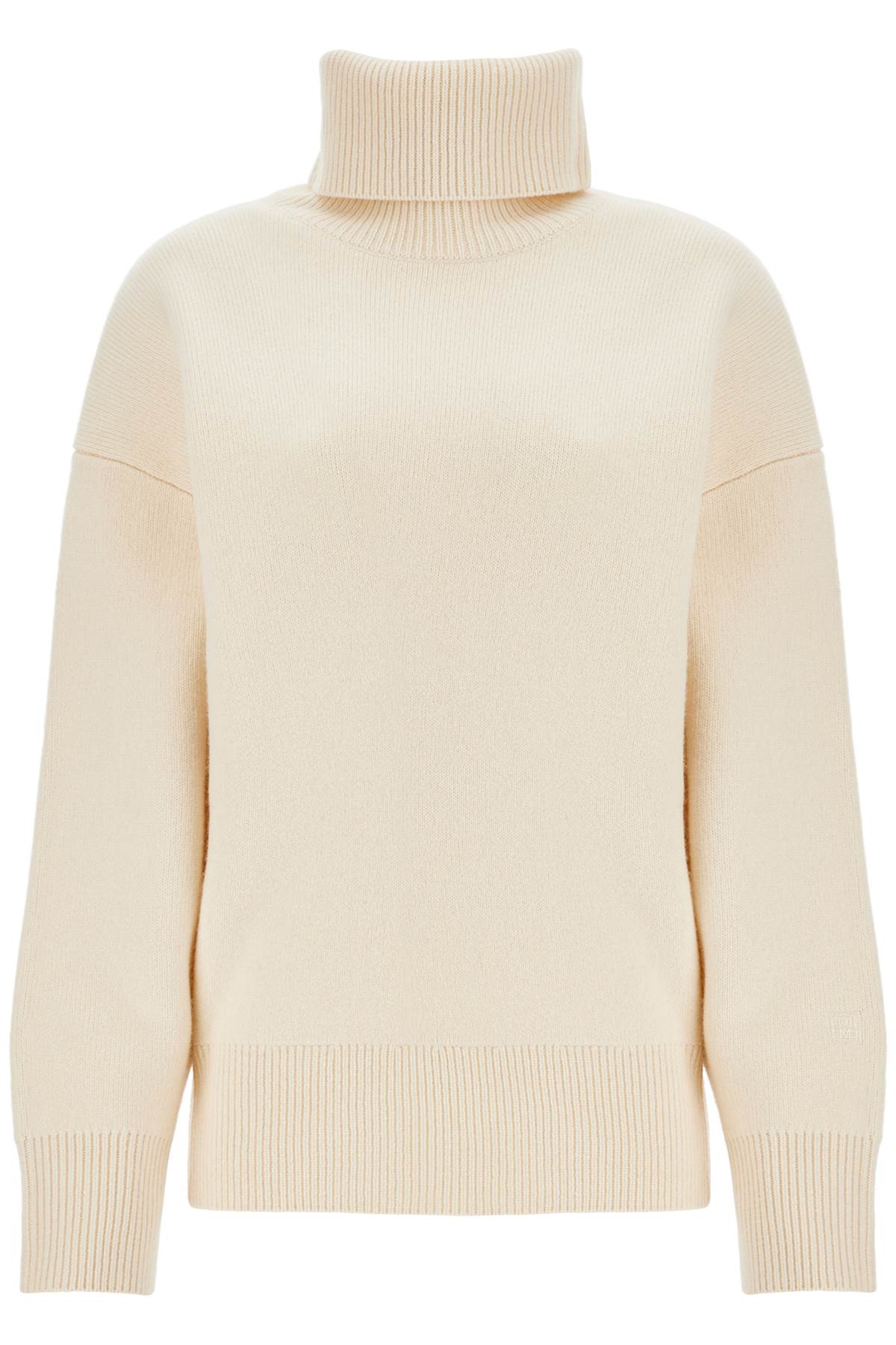 Toteme white snow wool and cashmere turtleneck for women Knitwear Toteme