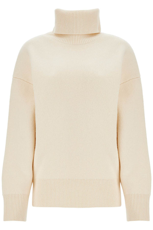 Toteme white snow wool and cashmere turtleneck for women