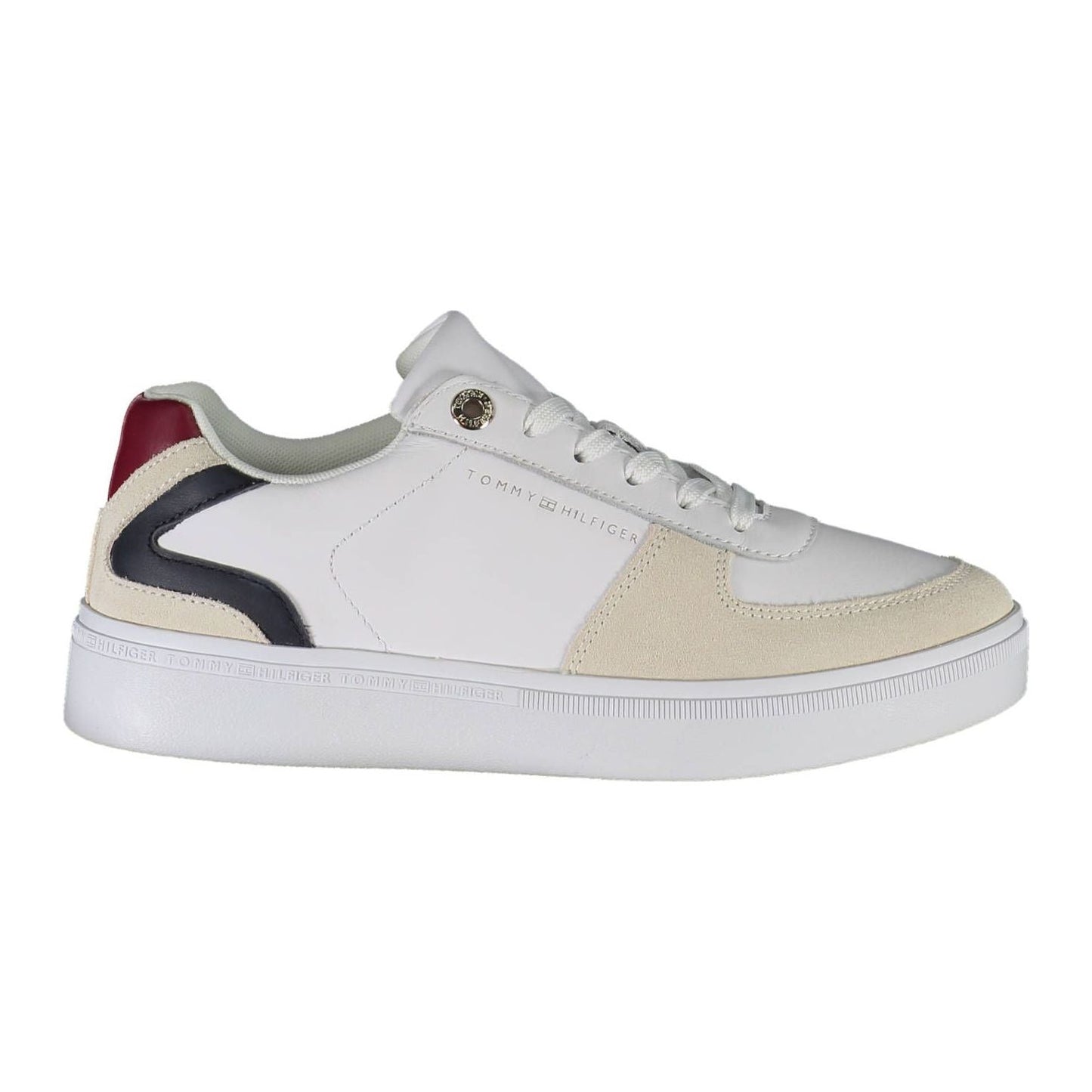 Tommy Hilfiger White Leather Women Sneaker Tommy Hilfiger