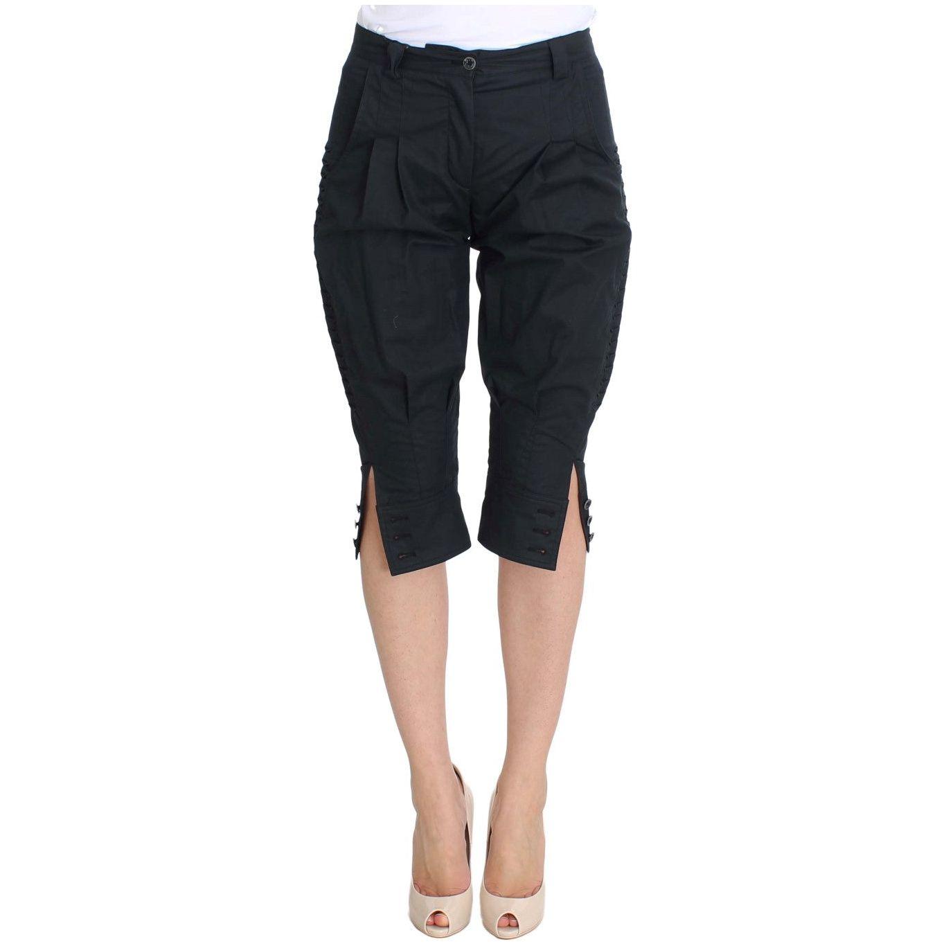 Ermanno Scervino Chic Blue Cotton Casual Pants Jeans & Pants Ermanno Scervino