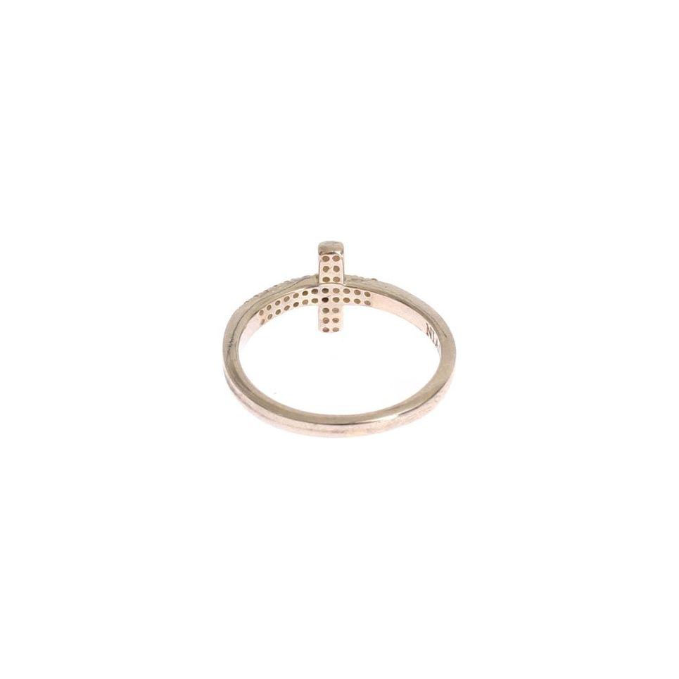 Nialaya Silver CZ Cross 925 Ring