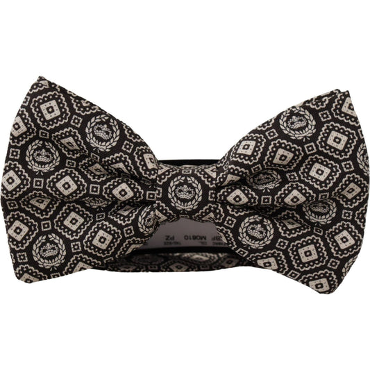 Dolce & Gabbana Elegant Black Silk Bow Tie Dolce & Gabbana