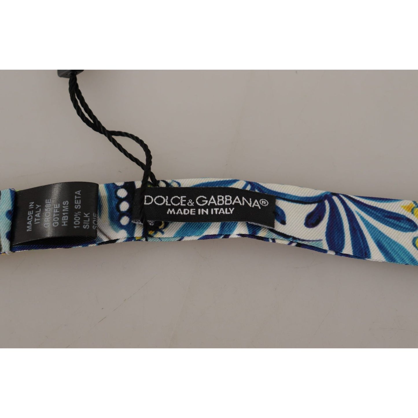 Dolce & Gabbana Majolica Print Silk Bow Tie Dolce & Gabbana