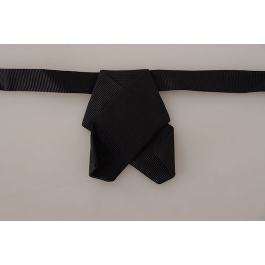 Dolce & Gabbana Elegant Black Silk Bow Tie Dolce & Gabbana