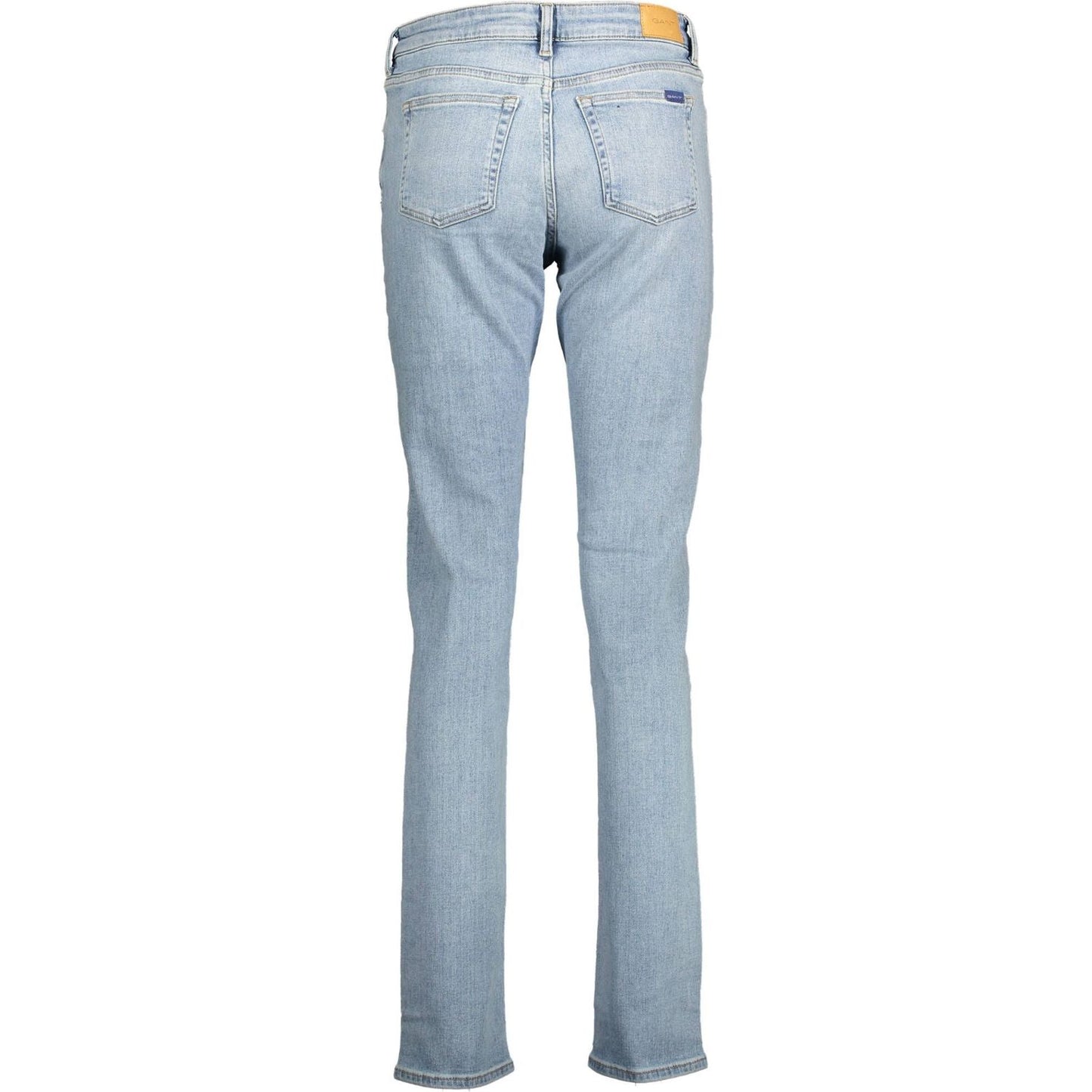 Gant Light Blue Cotton Women Jeans Gant