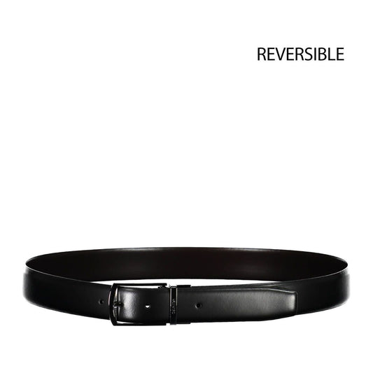 Calvin Klein Black Leather Men Belt Calvin Klein